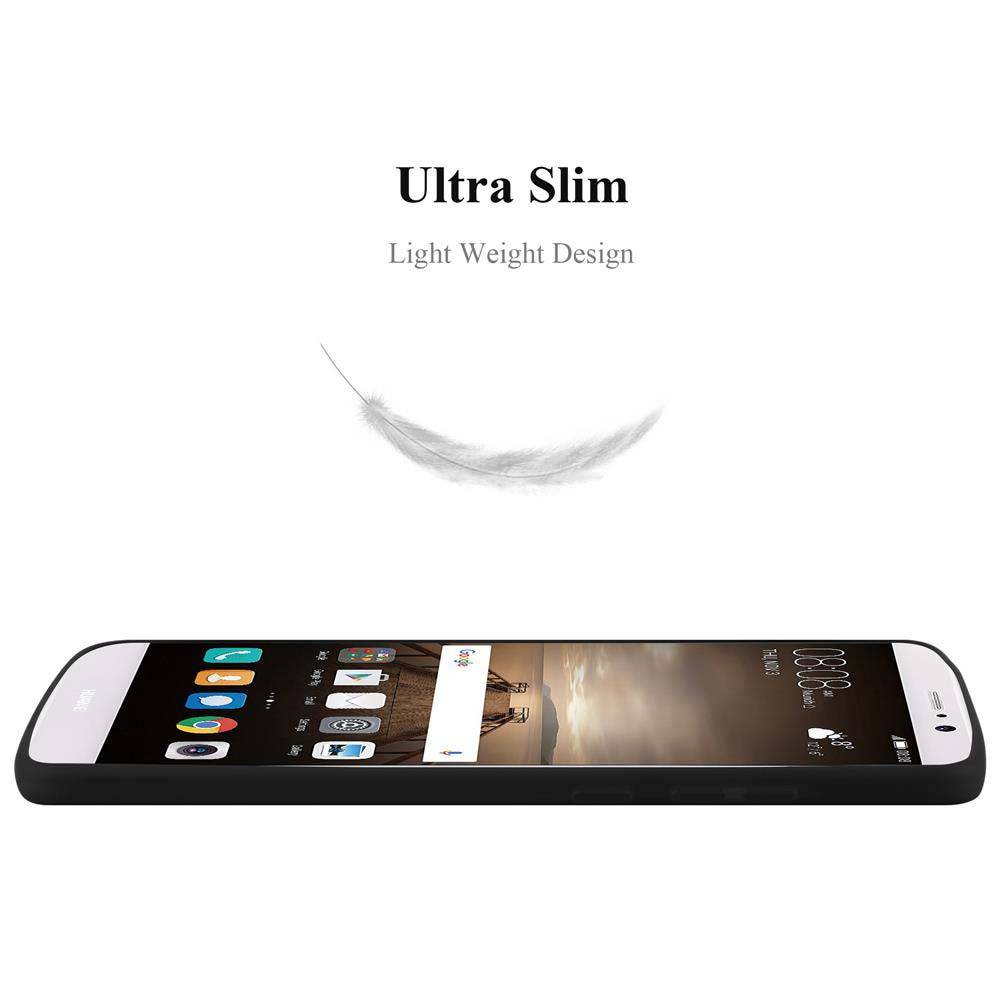 Cadorabo Hülle für Huawei MATE 9 Schutzhülle in Schwarz Handyhülle TPU Silikon Etui Case Cover