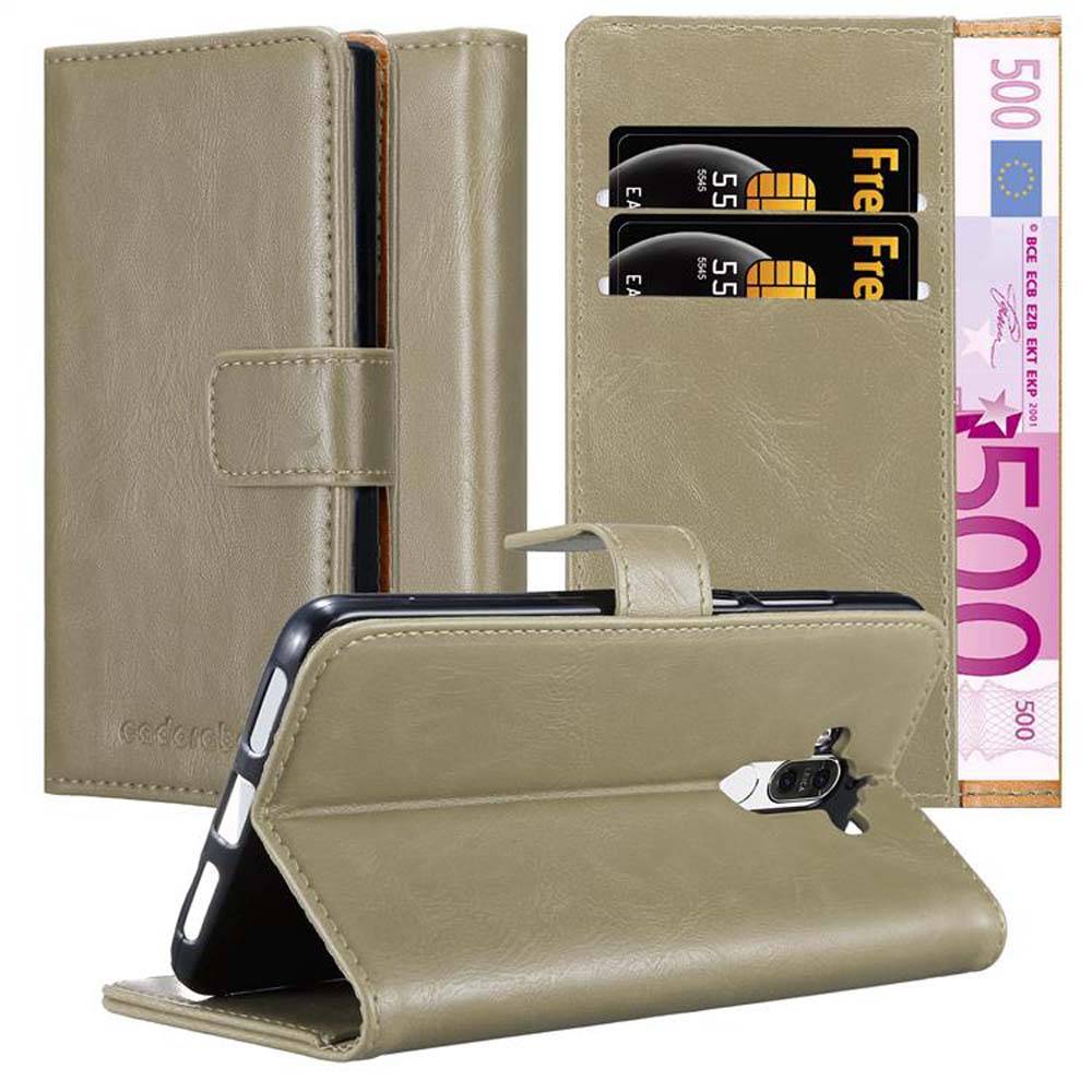 Cadorabo Hülle für Huawei MATE 9 Schutzhülle in Braun Handyhülle Book Tasche Case Etui Luxury