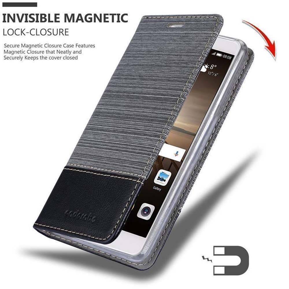Cadorabo Hülle für Huawei MATE 9 Schutzhülle in Grau Handy Hülle Etui Book Case Cover