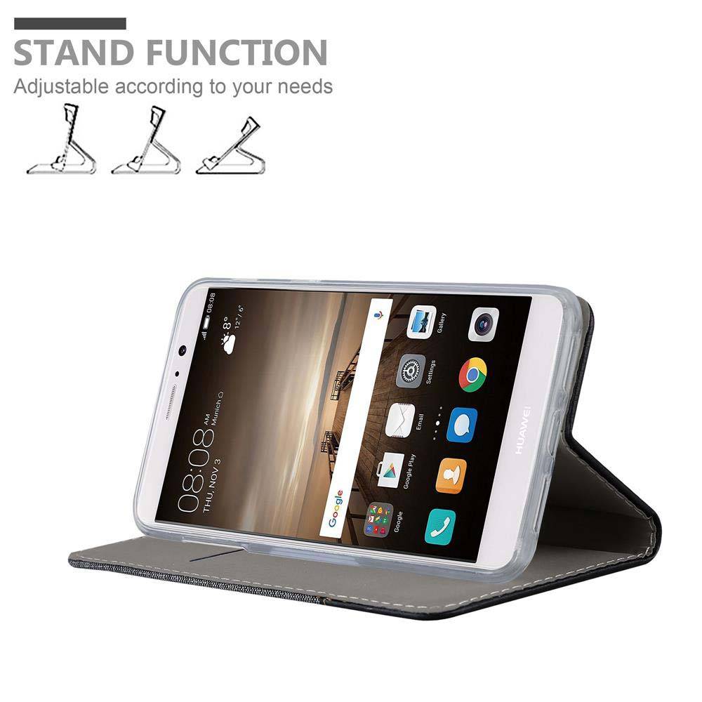 Cadorabo Hülle für Huawei MATE 9 Schutzhülle in Grau Handy Hülle Etui Book Case Cover