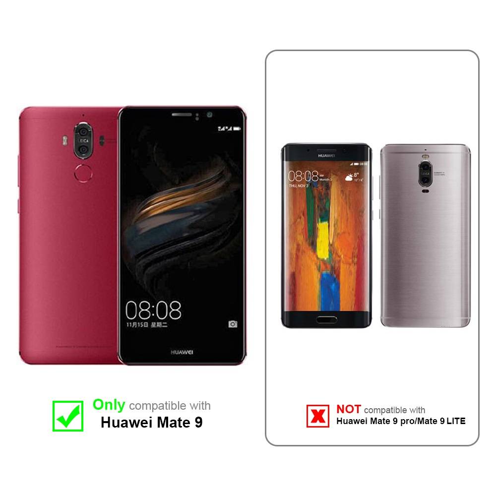 Cadorabo Hülle für Huawei MATE 9 Schutzhülle in Rot Handyhülle Book Tasche Case Etui Luxury