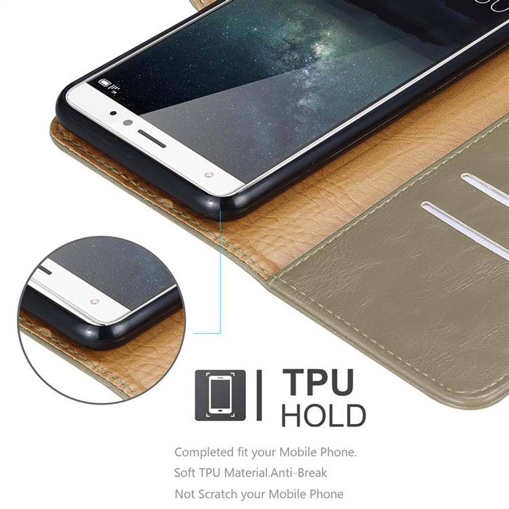 Cadorabo Hülle für Huawei MATE S Schutzhülle in Braun Handyhülle Book Tasche Case Etui Luxury