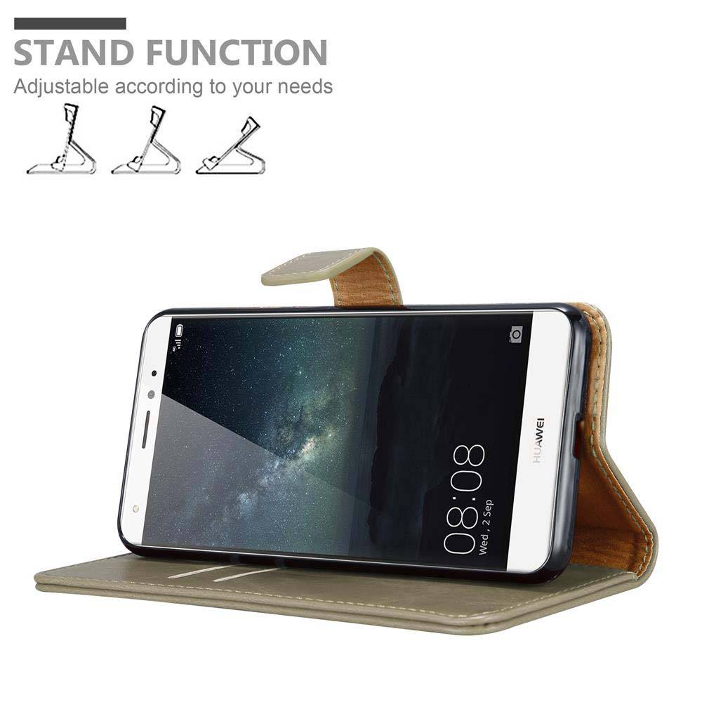 Cadorabo Hülle für Huawei MATE S Schutzhülle in Braun Handyhülle Book Tasche Case Etui Luxury