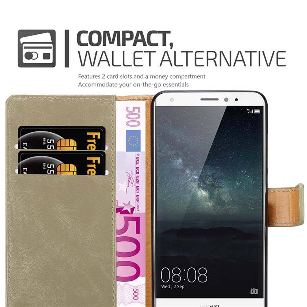 Cadorabo Hülle für Huawei MATE S Schutzhülle in Braun Handyhülle Book Tasche Case Etui Luxury
