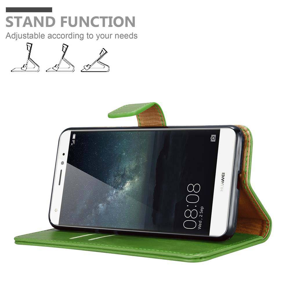Cadorabo Hülle für Huawei MATE S Schutzhülle in Grün Handyhülle Book Tasche Case Etui Luxury