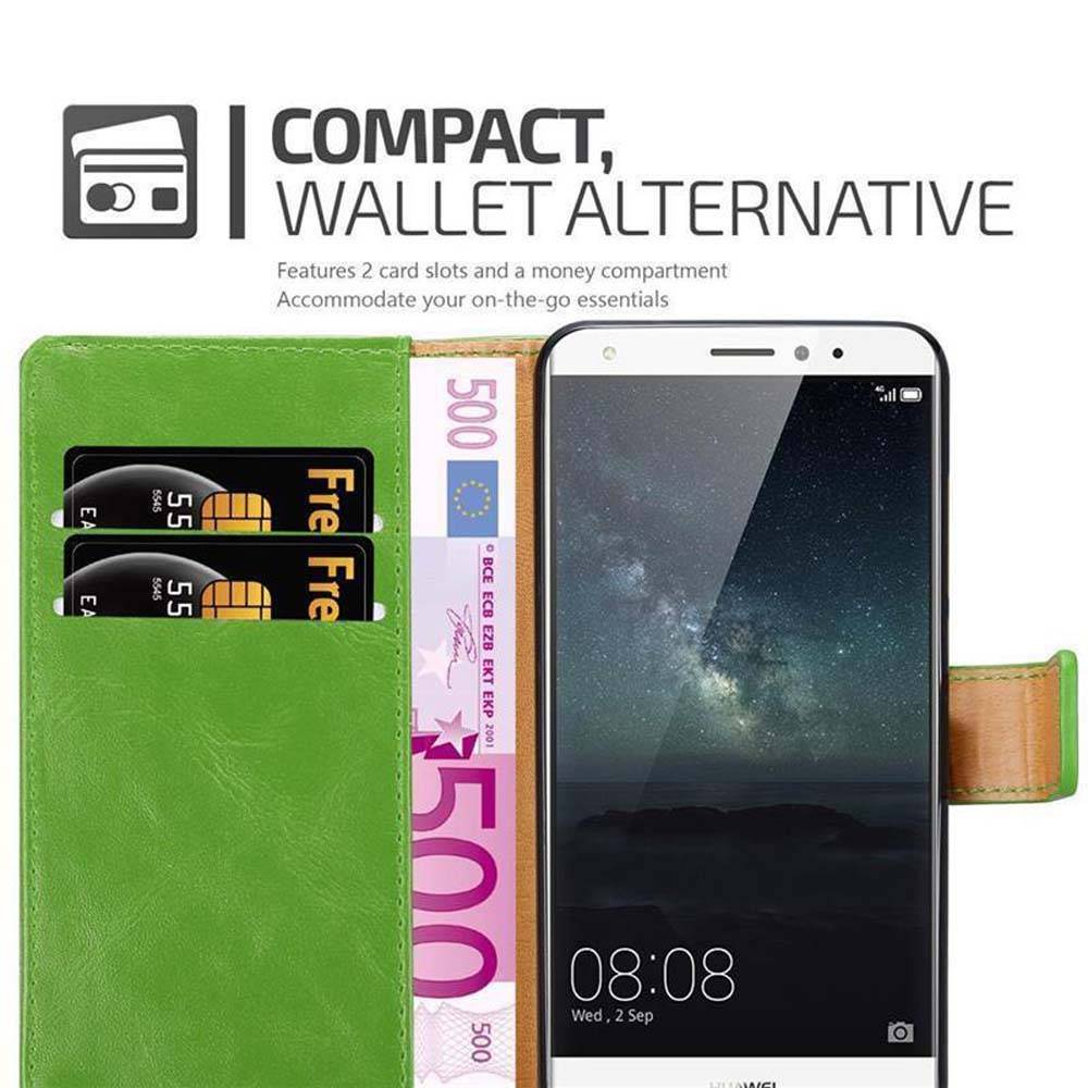 Cadorabo Hülle für Huawei MATE S Schutzhülle in Grün Handyhülle Book Tasche Case Etui Luxury