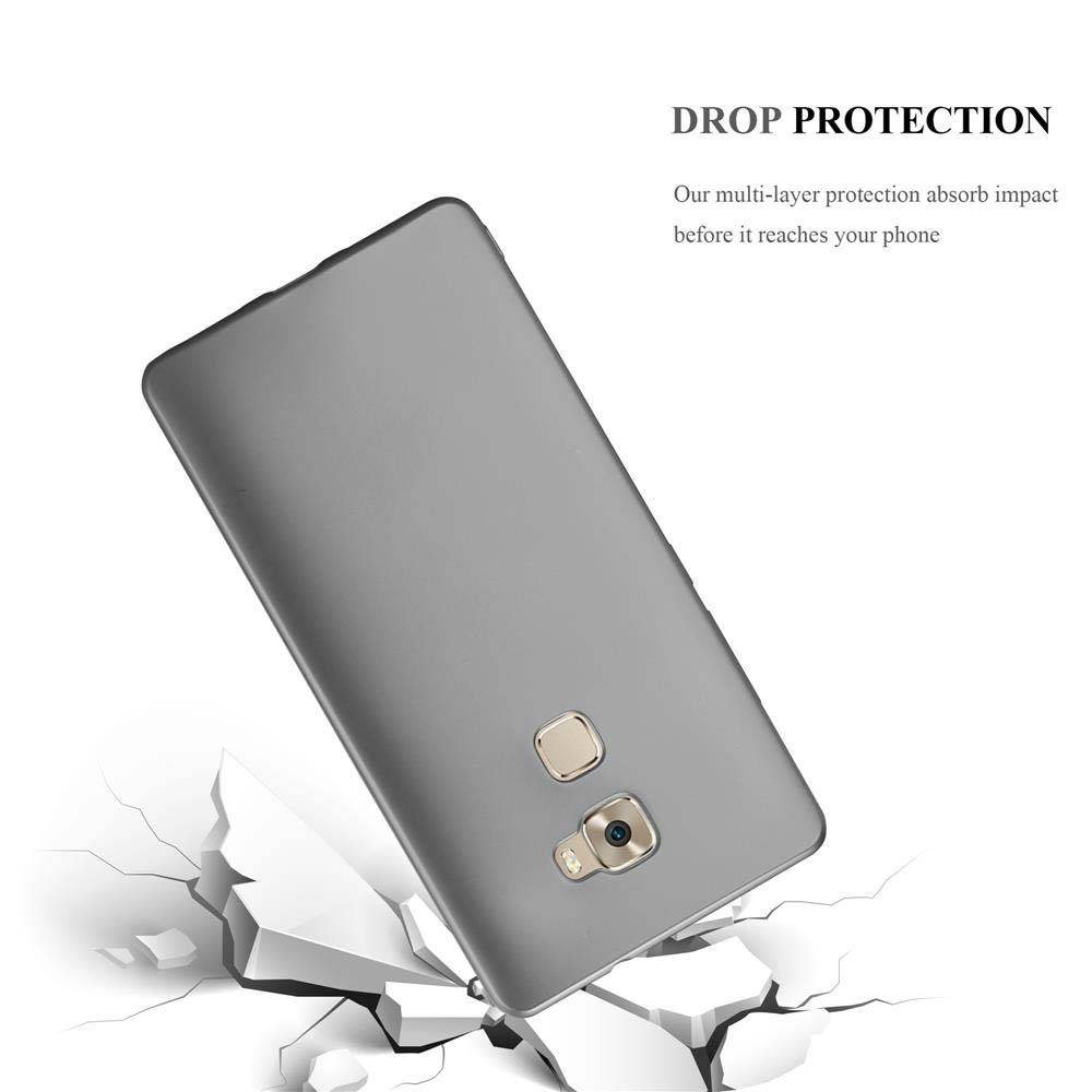 Cadorabo Schutzhülle für Huawei MATE S Hülle in Grau Handyhülle TPU Silikon Etui Cover Case