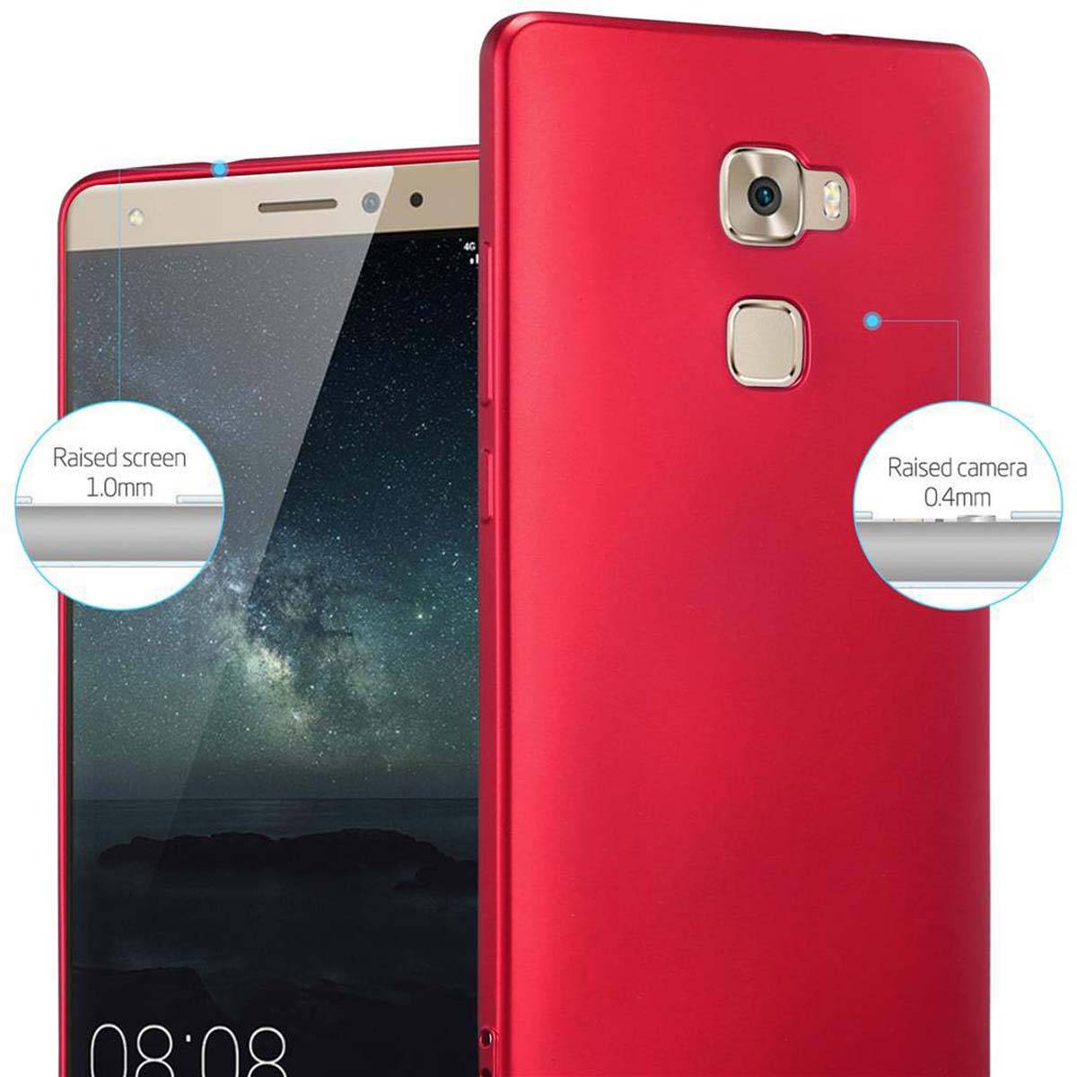 Cadorabo Schutzhülle für Huawei MATE S Hülle in Rot Handyhülle TPU Silikon Etui Cover Case