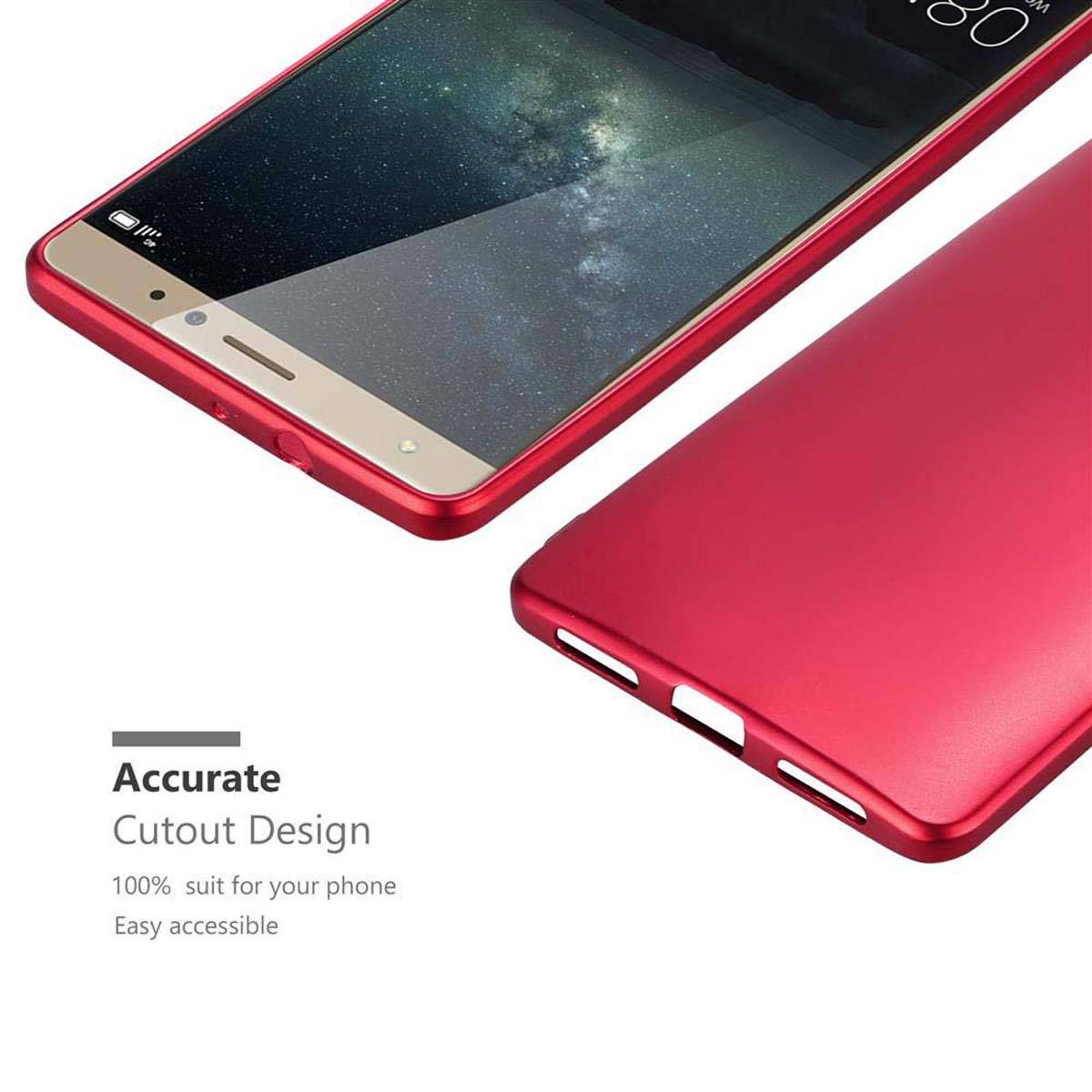 Cadorabo Schutzhülle für Huawei MATE S Hülle in Rot Handyhülle TPU Silikon Etui Cover Case