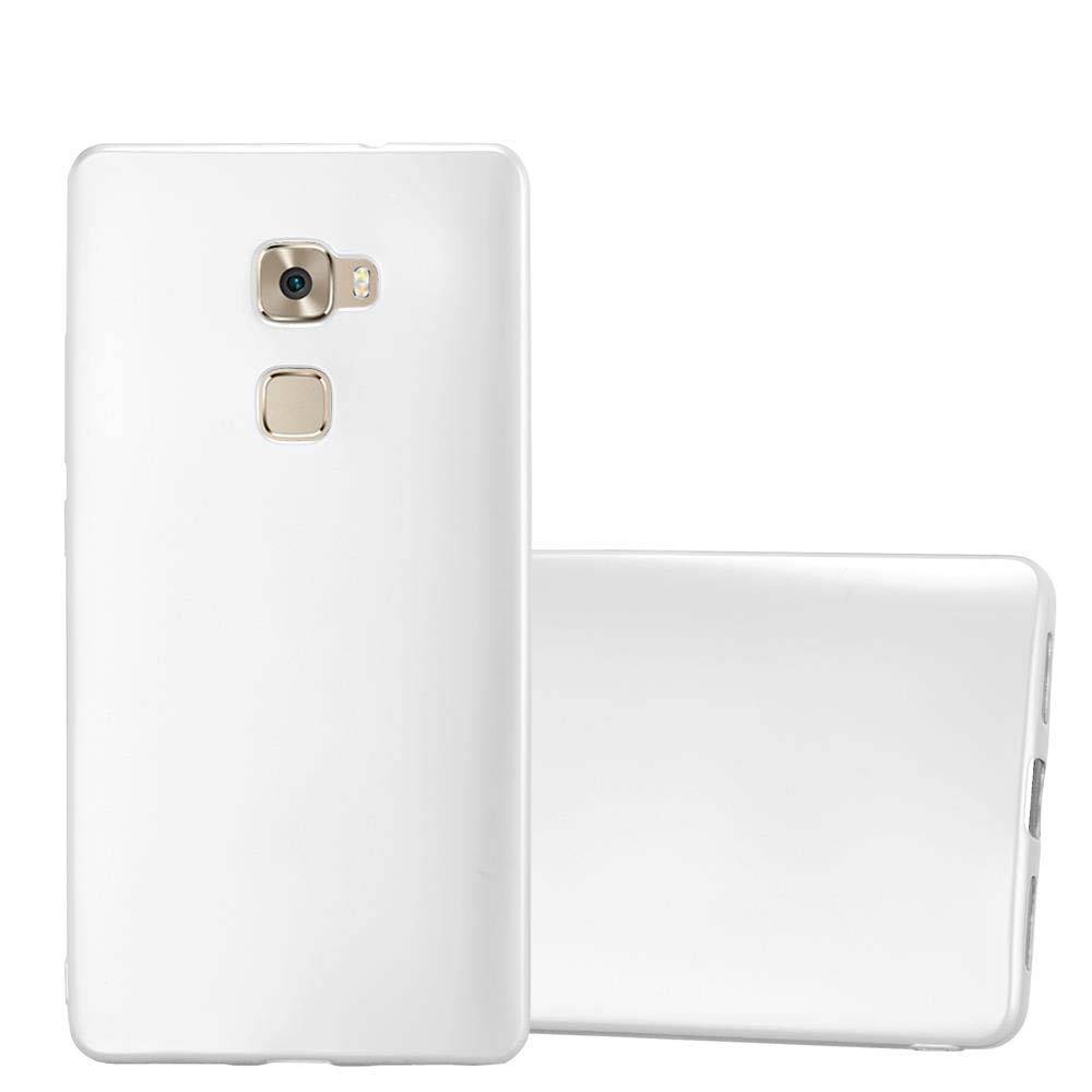Cadorabo Schutzhülle für Huawei MATE S Hülle in Silber Handyhülle TPU Silikon Etui Cover Case