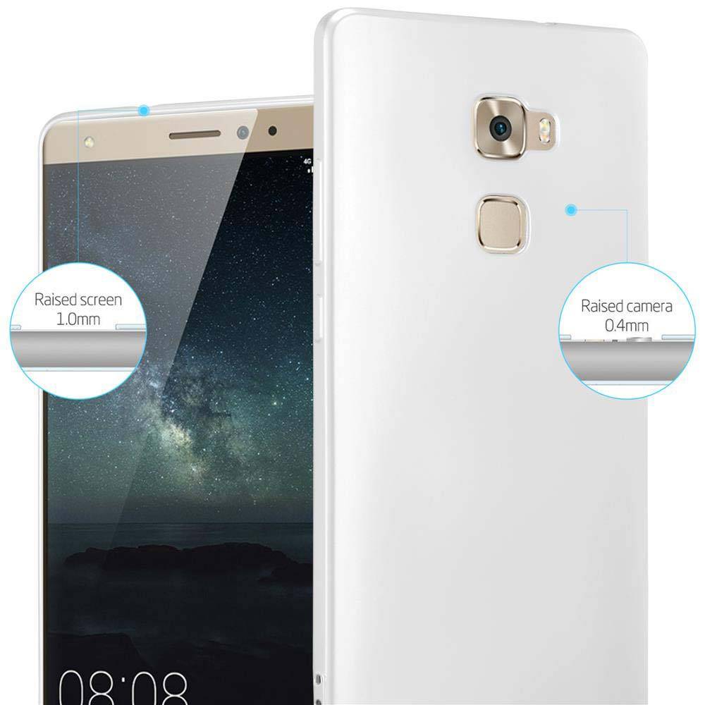 Cadorabo Schutzhülle für Huawei MATE S Hülle in Silber Handyhülle TPU Silikon Etui Cover Case