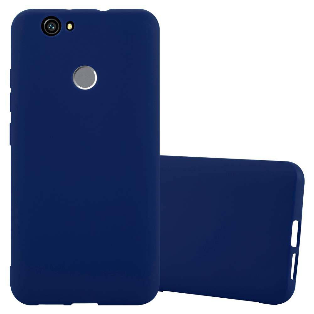 Cadorabo Hülle für Huawei NOVA Schutzhülle in Blau Handyhülle TPU Silikon Etui Case Cover