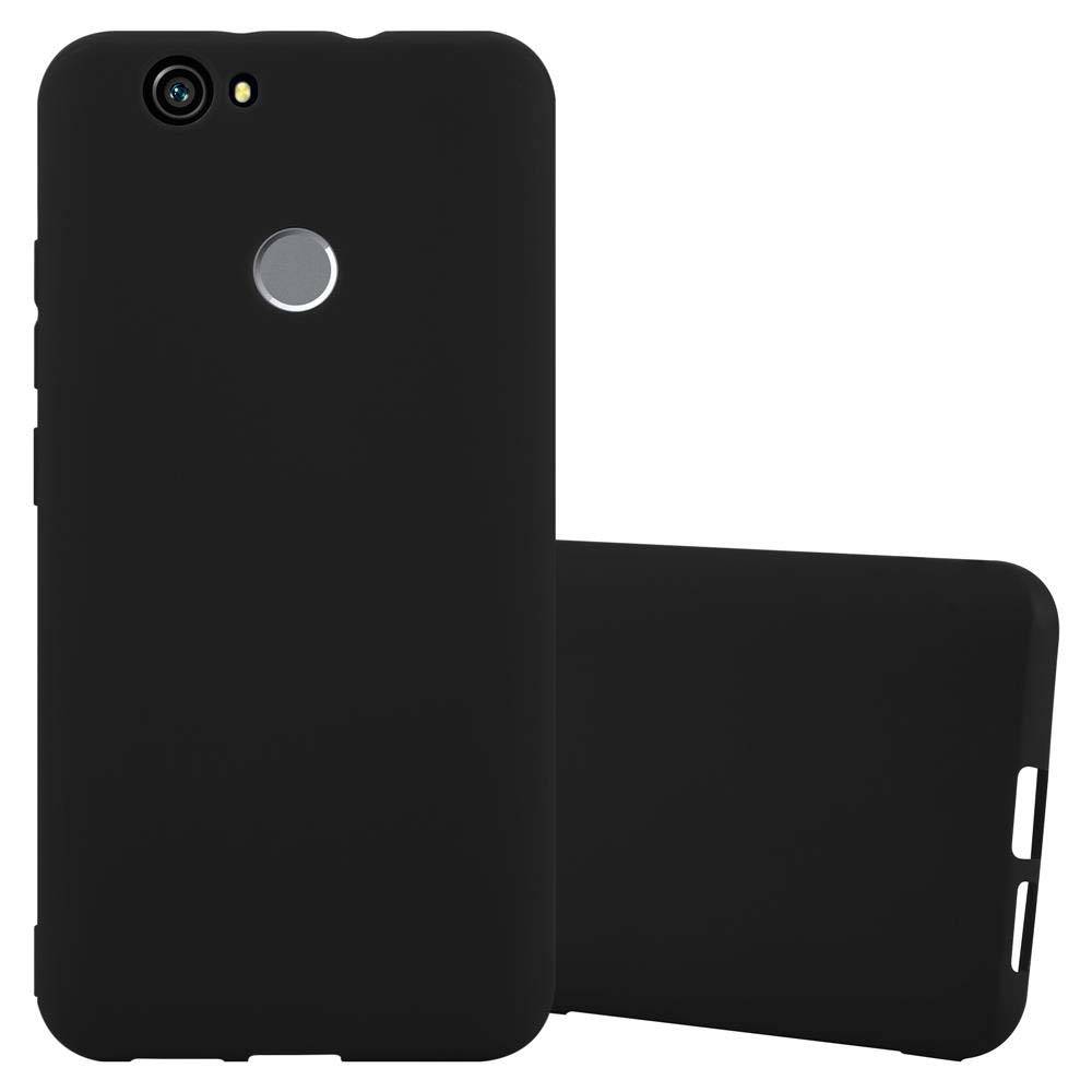 Cadorabo Hülle für Huawei NOVA Schutzhülle in Schwarz Handyhülle TPU Silikon Etui Case Cover