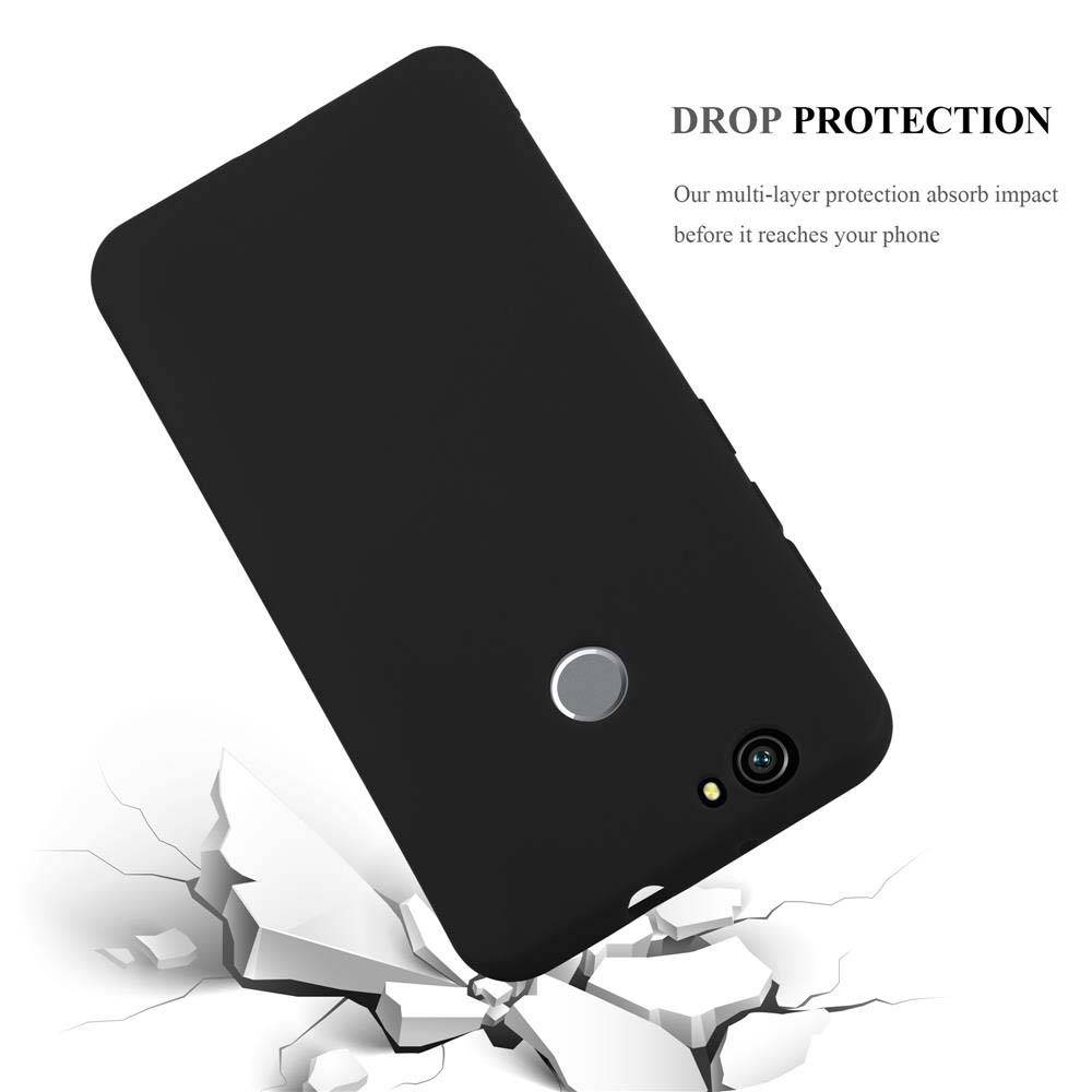 Cadorabo Hülle für Huawei NOVA Schutzhülle in Schwarz Handyhülle TPU Silikon Etui Case Cover