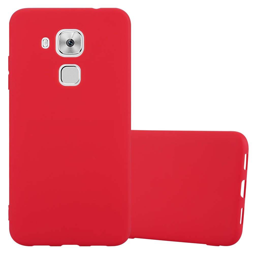 Cadorabo Hülle für Huawei NOVA PLUS Schutzhülle in Rot Handyhülle TPU Silikon Etui Case Cover