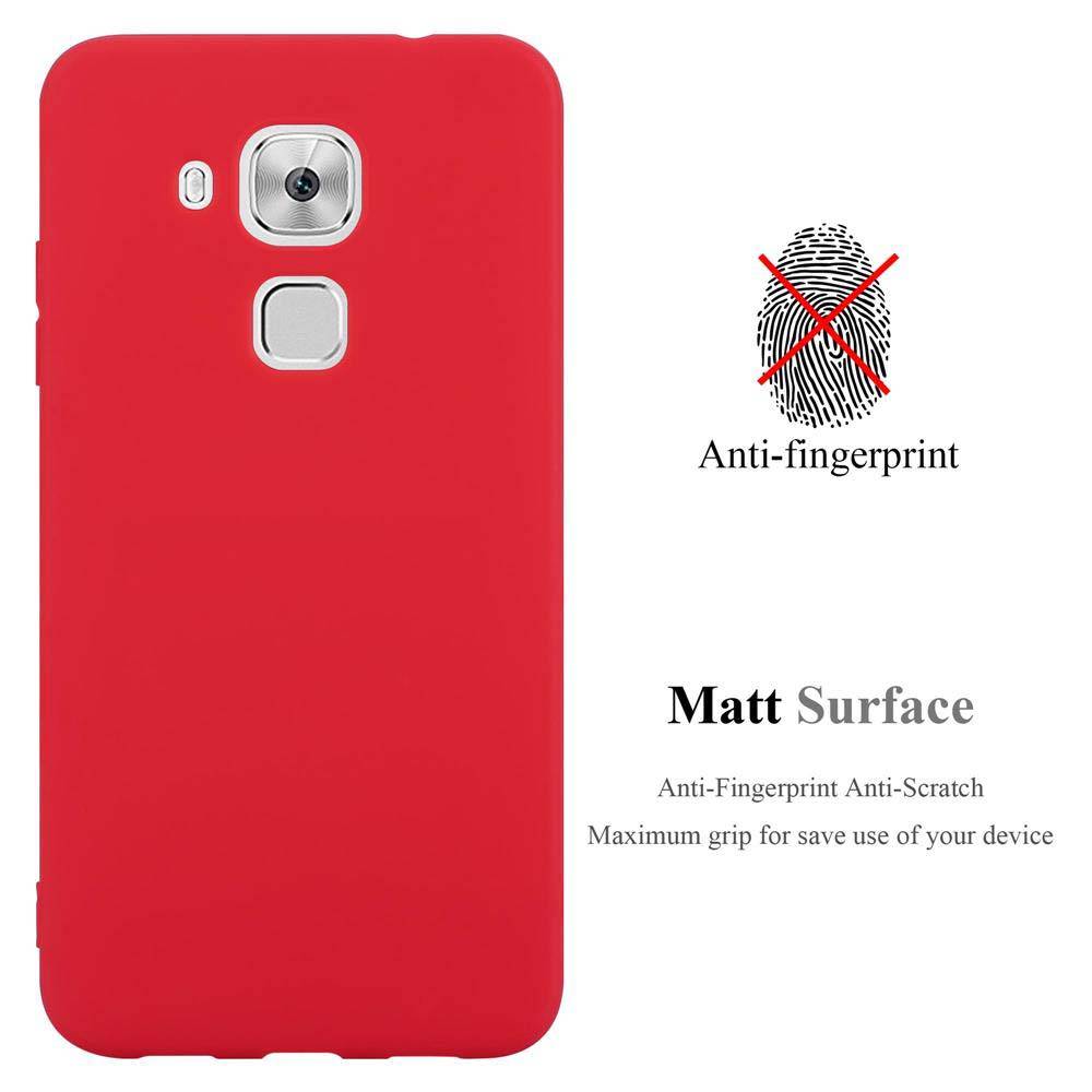 Cadorabo Hülle für Huawei NOVA PLUS Schutzhülle in Rot Handyhülle TPU Silikon Etui Case Cover