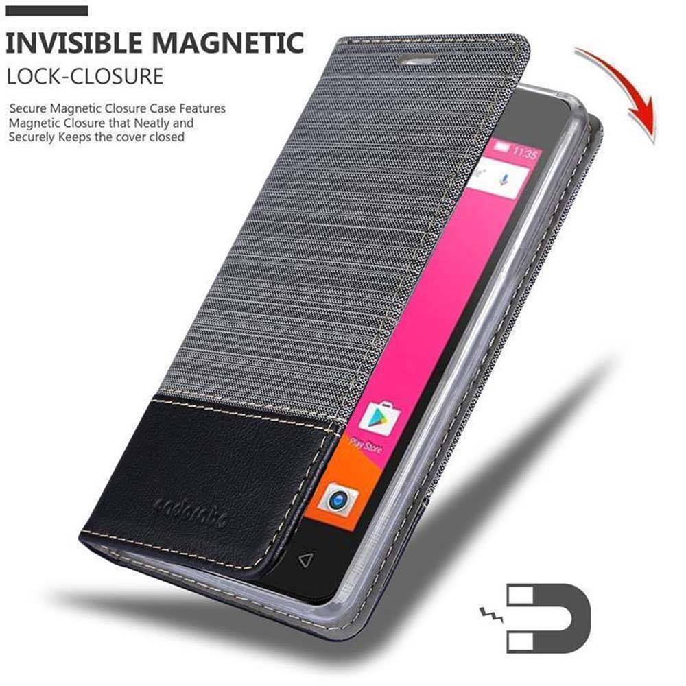 Cadorabo Hülle für Lenovo B Schutzhülle in Grau Handy Hülle Etui Book Case Cover