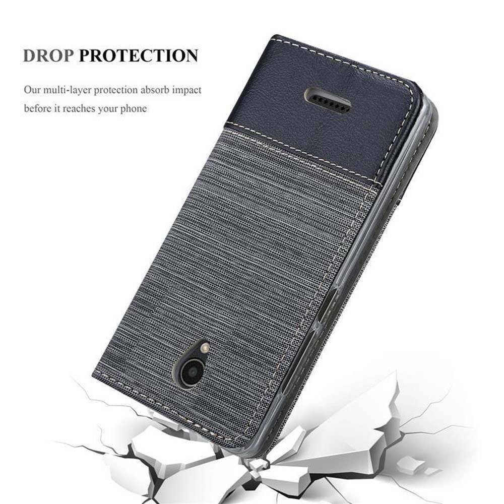 Cadorabo Hülle für Lenovo B Schutzhülle in Grau Handy Hülle Etui Book Case Cover
