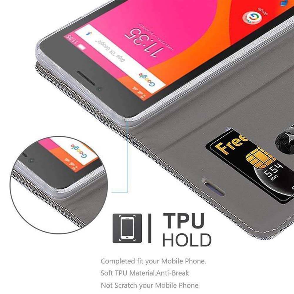 Cadorabo Hülle für Lenovo B Schutzhülle in Grau Handy Hülle Etui Book Case Cover