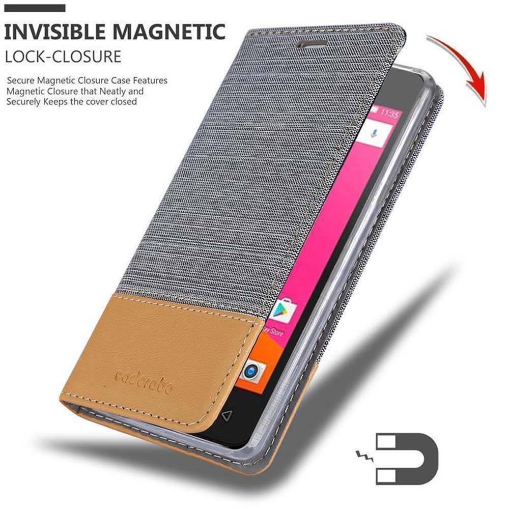 Cadorabo Hülle für Lenovo B Schutzhülle in Grau Handy Hülle Etui Book Case Cover