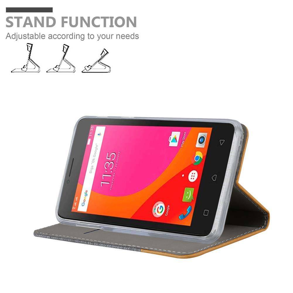 Cadorabo Hülle für Lenovo B Schutzhülle in Grau Handy Hülle Etui Book Case Cover