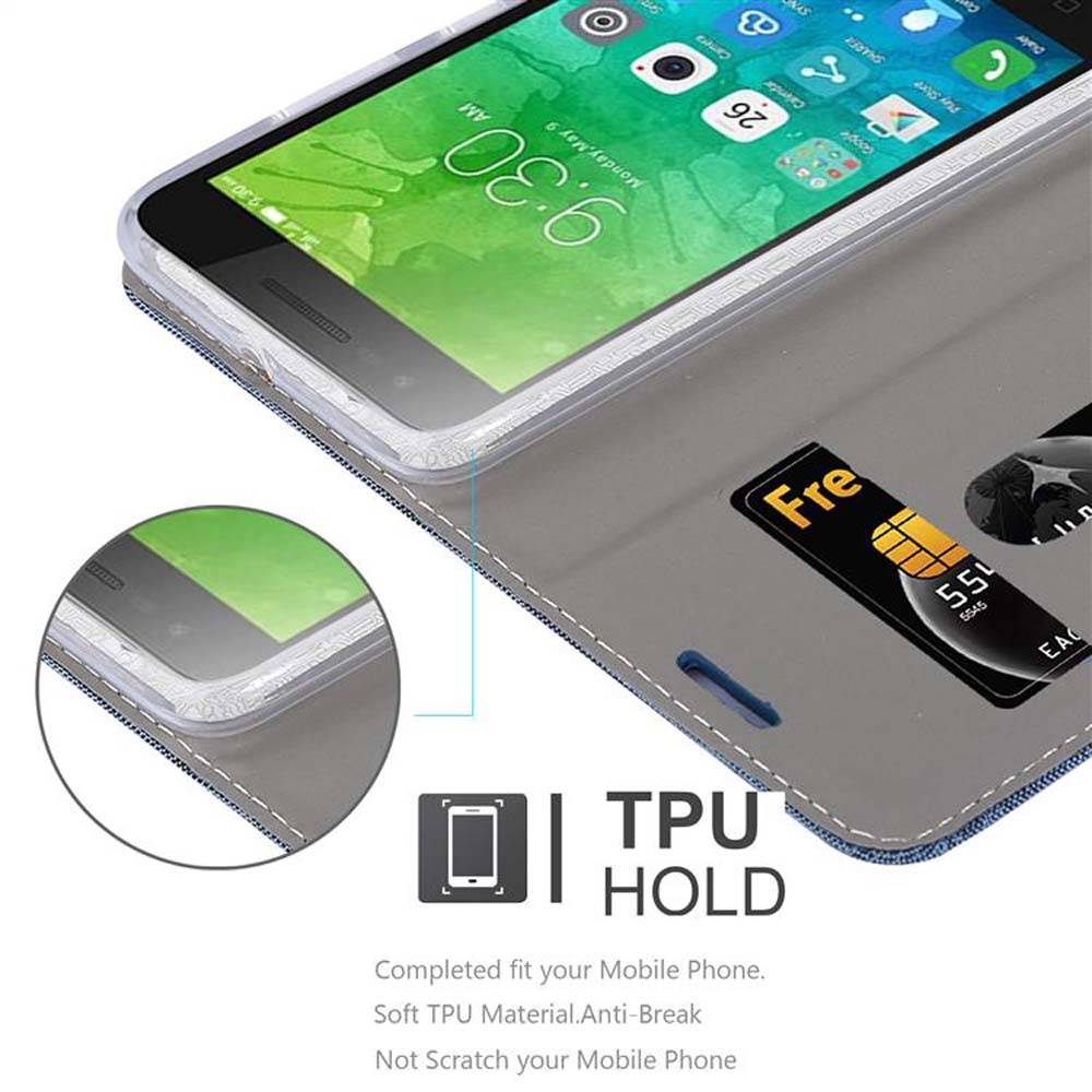 Cadorabo Hülle für Lenovo C2 Schutzhülle in Blau Handy Hülle Etui Book Case Cover