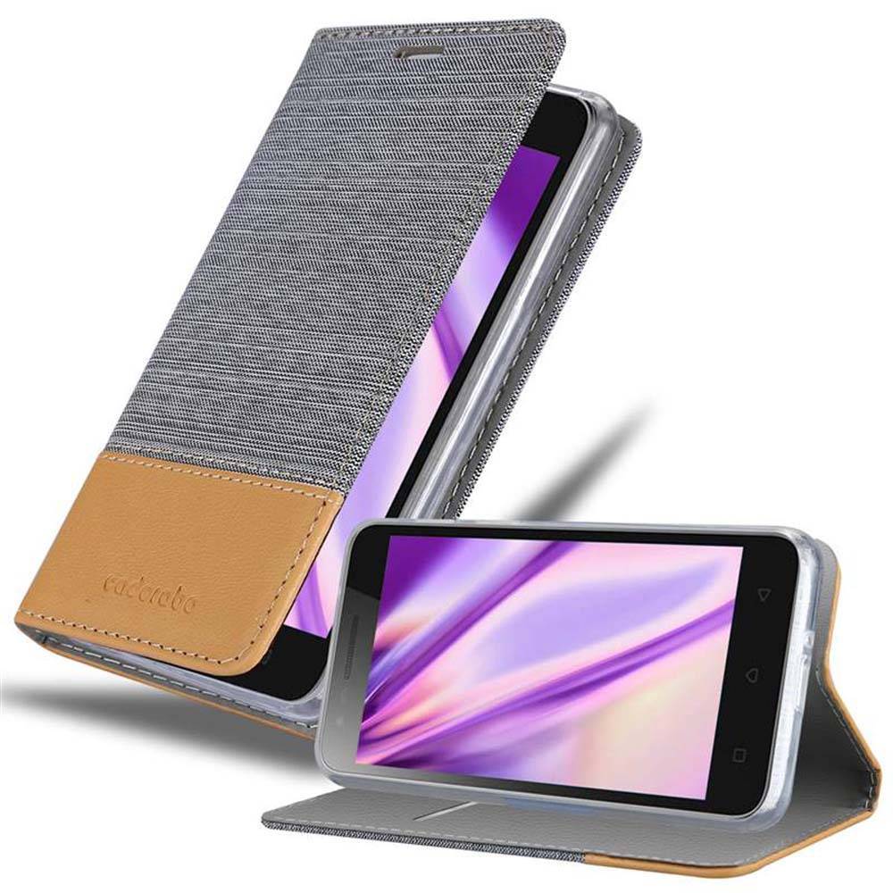 Cadorabo Hülle für Lenovo C2 Schutzhülle in Grau Handy Hülle Etui Book Case Cover