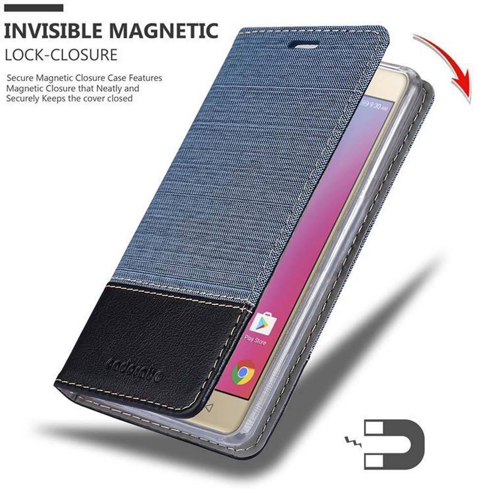 Cadorabo Hülle für Lenovo K6 NOTE Schutzhülle in Blau Handy Hülle Etui Book Case Cover