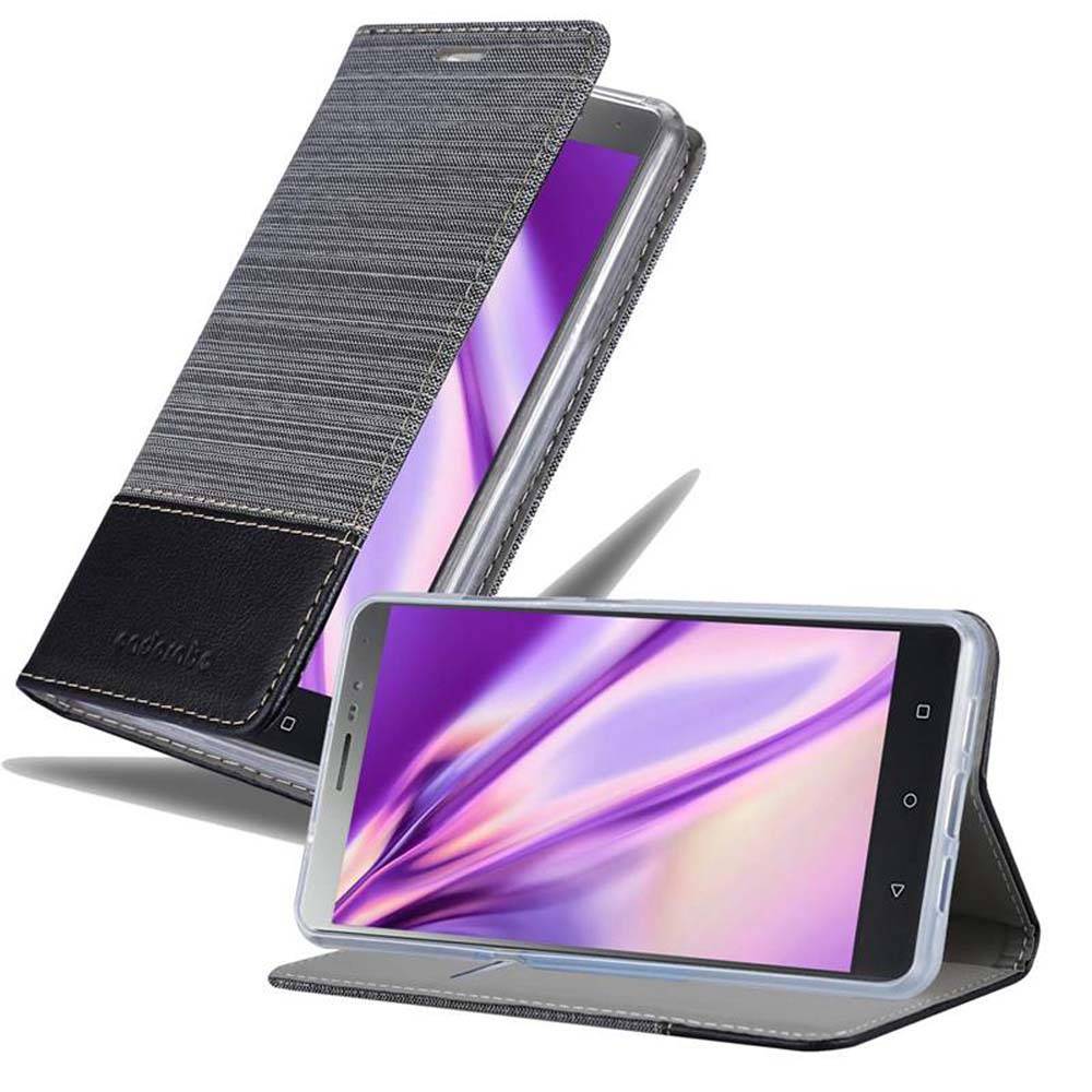 Cadorabo Hülle für Lenovo P2 Schutzhülle in Grau Handy Hülle Etui Book Case Cover