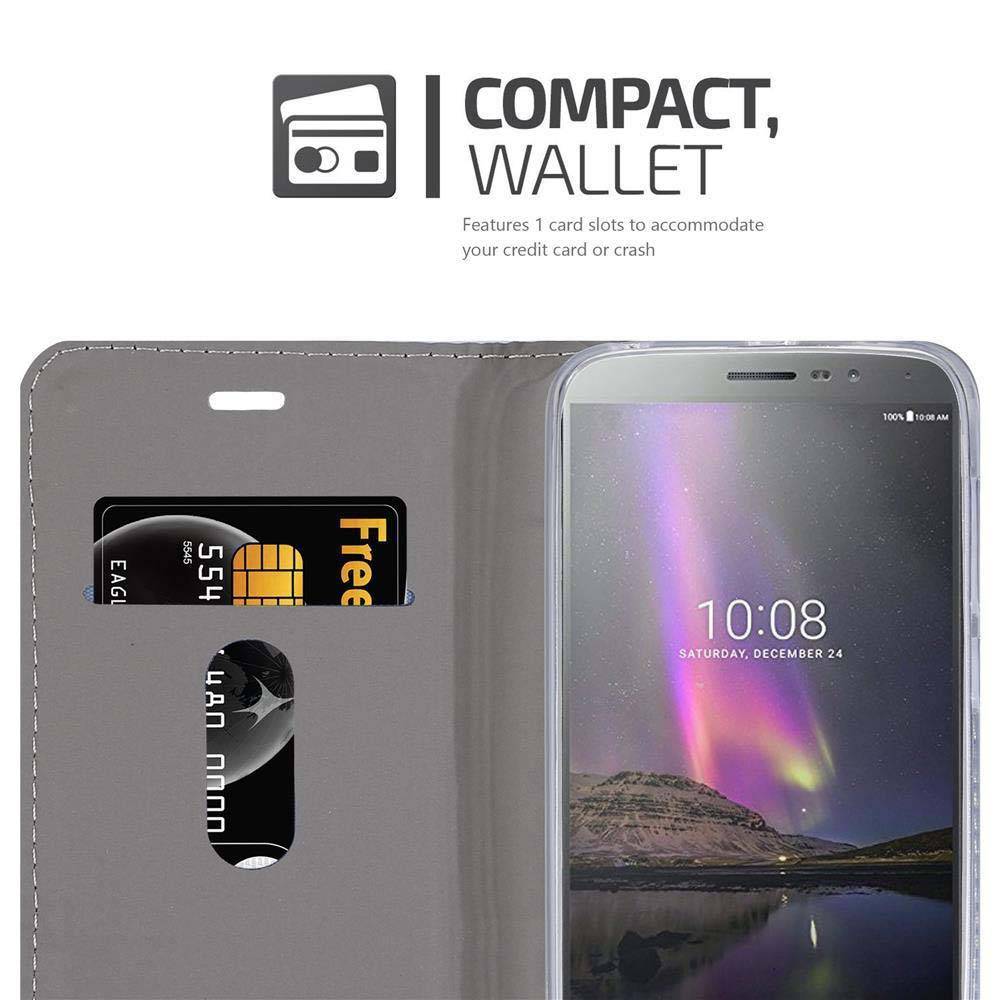 Cadorabo Hülle für Lenovo P2 Schutzhülle in Grau Handy Hülle Etui Book Case Cover