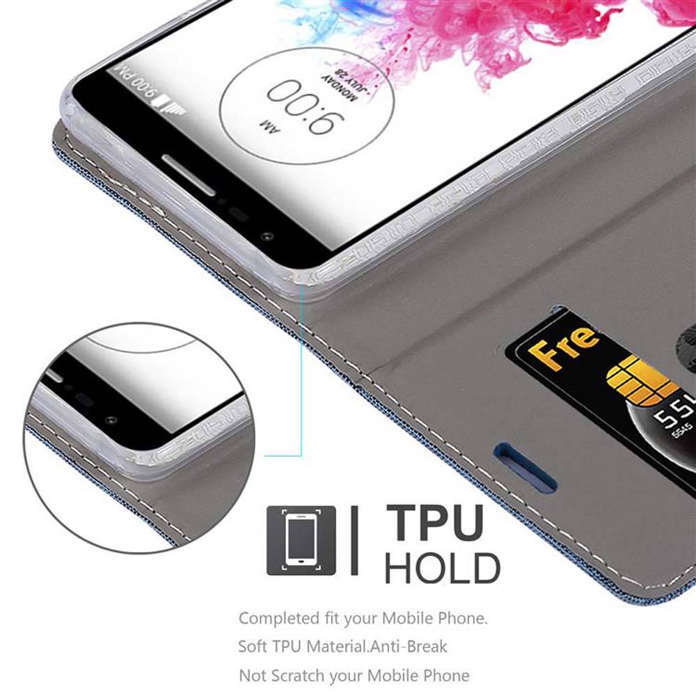 Cadorabo Hülle für LG G3 MINI / G3 S Schutzhülle in Blau Handy Hülle Etui Book Case Cover