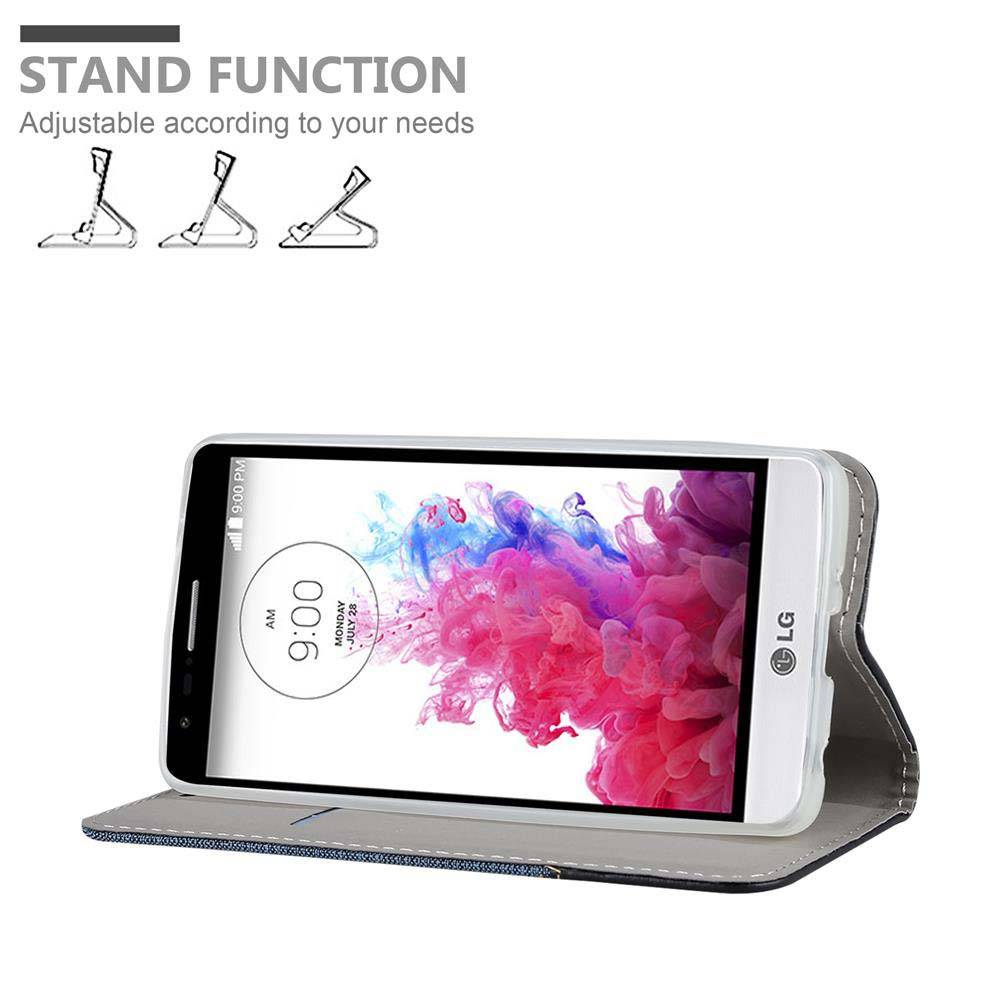 Cadorabo Hülle für LG G3 MINI / G3 S Schutzhülle in Blau Handy Hülle Etui Book Case Cover