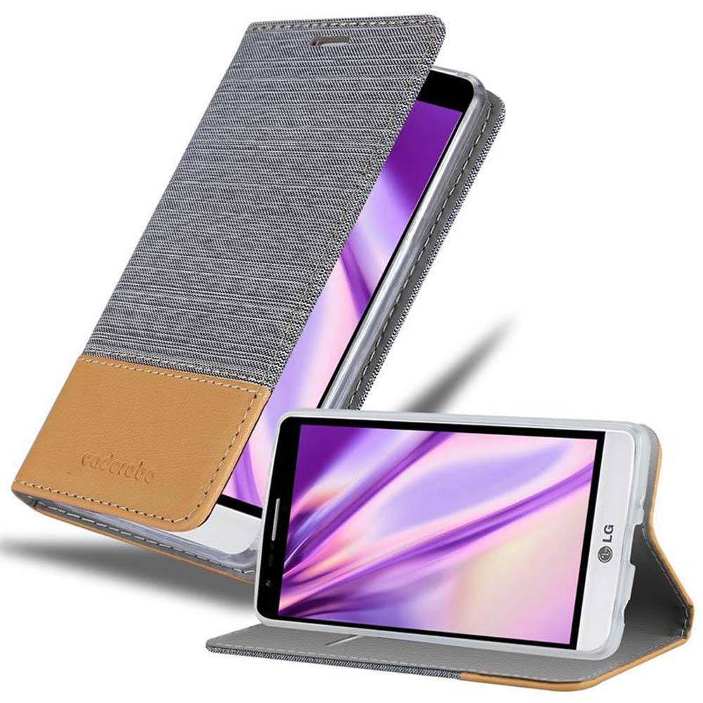 Cadorabo Hülle für LG G3 MINI / G3 S Schutzhülle in Grau Handy Hülle Etui Book Case Cover