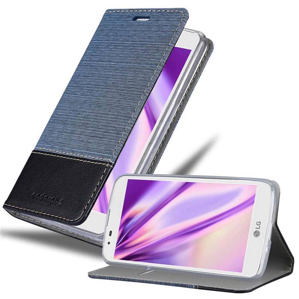 Cadorabo Hülle für LG K7 2016 Schutzhülle in Blau Handy Hülle Etui Book Case Cover