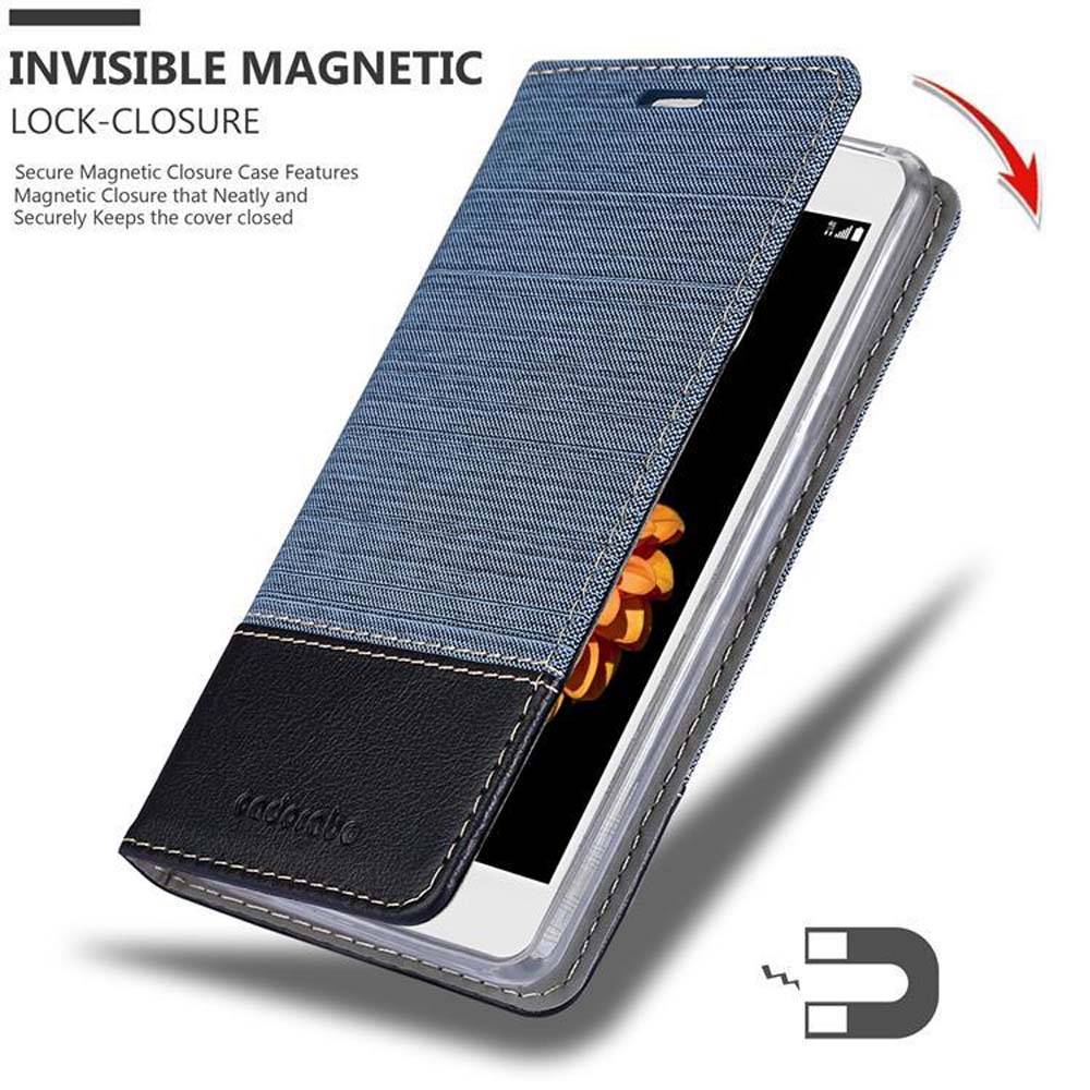Cadorabo Hülle für LG K7 2016 Schutzhülle in Blau Handy Hülle Etui Book Case Cover