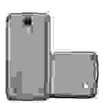 Cadorabo Schutzhülle für LG K8 2016 Hülle in Grau Handyhülle TPU Silikon Etui Cover Case