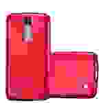 Cadorabo Schutzhülle für LG K8 2016 Hülle in Rot Handyhülle TPU Silikon Etui Cover Case
