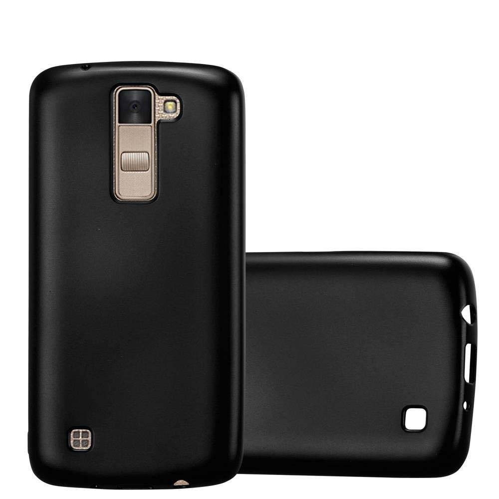 Cadorabo Schutzhülle für LG K8 2016 Hülle in Schwarz Handyhülle TPU Silikon Etui Cover Case