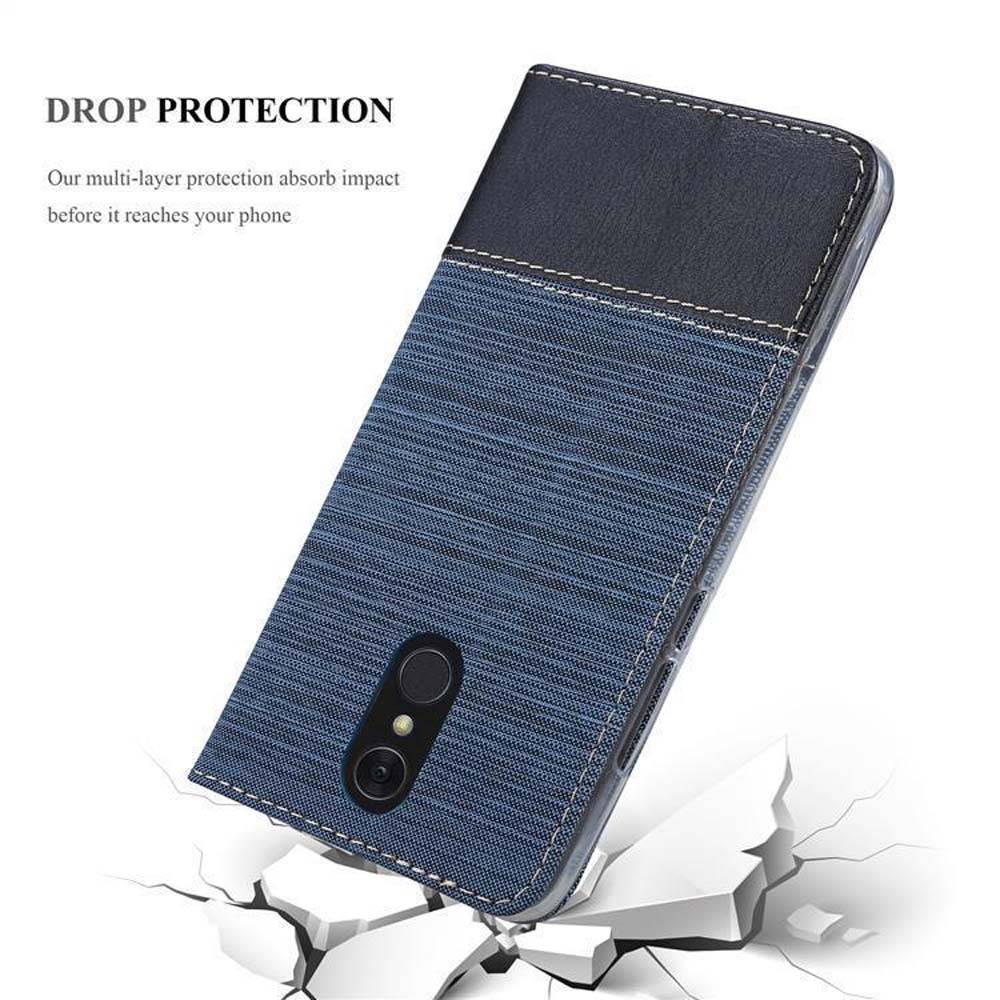 Cadorabo Hülle für LG Q7 / Q7a / Q7+ Schutzhülle in Blau Handy Hülle Etui Book Case Cover