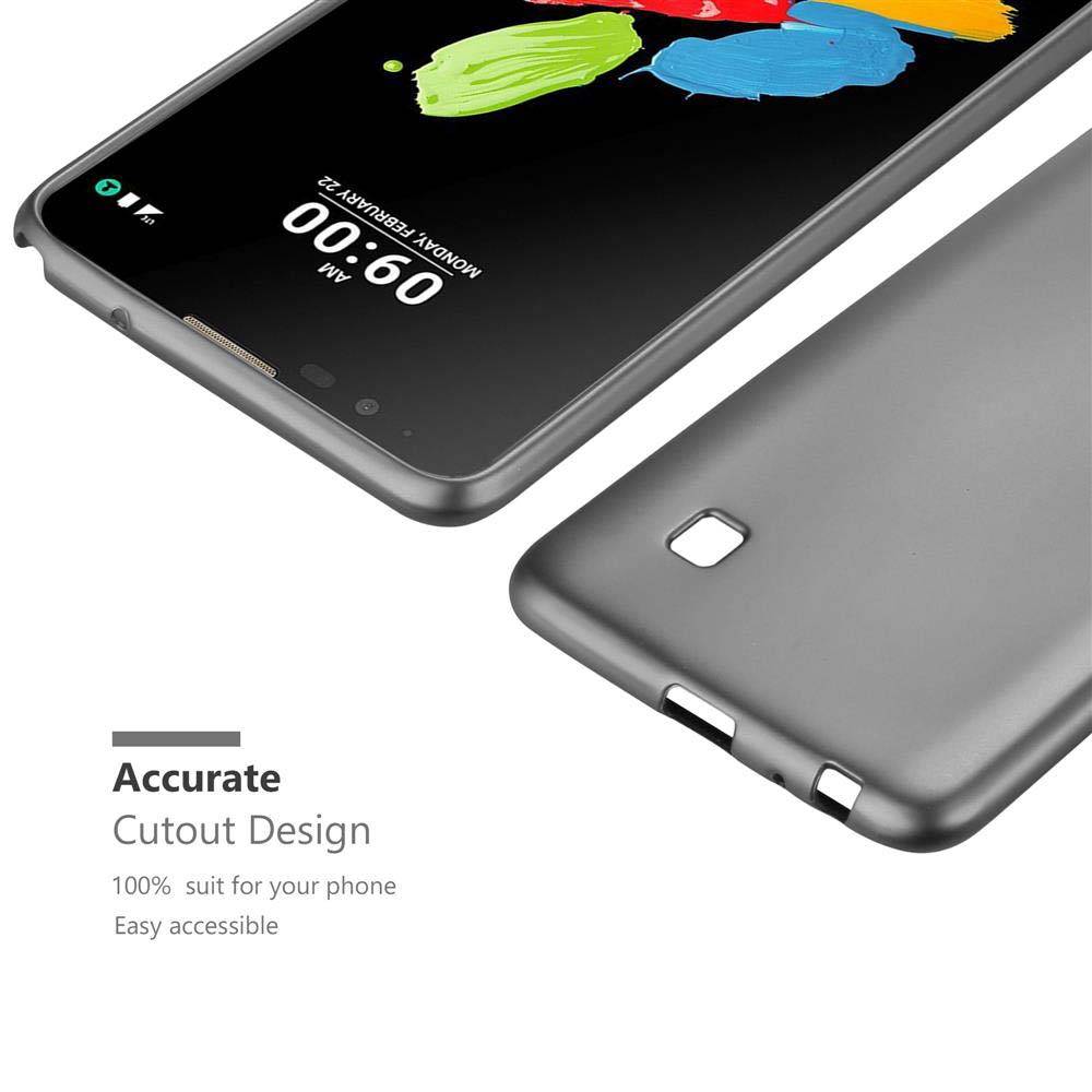 Cadorabo Schutzhülle für LG STYLUS 2 Hülle in Grau Handyhülle TPU Silikon Etui Cover Case