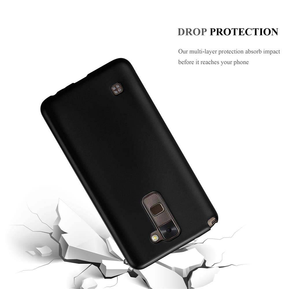 Cadorabo Schutzhülle für LG STYLUS 2 Hülle in Schwarz Handyhülle TPU Silikon Etui Cover Case