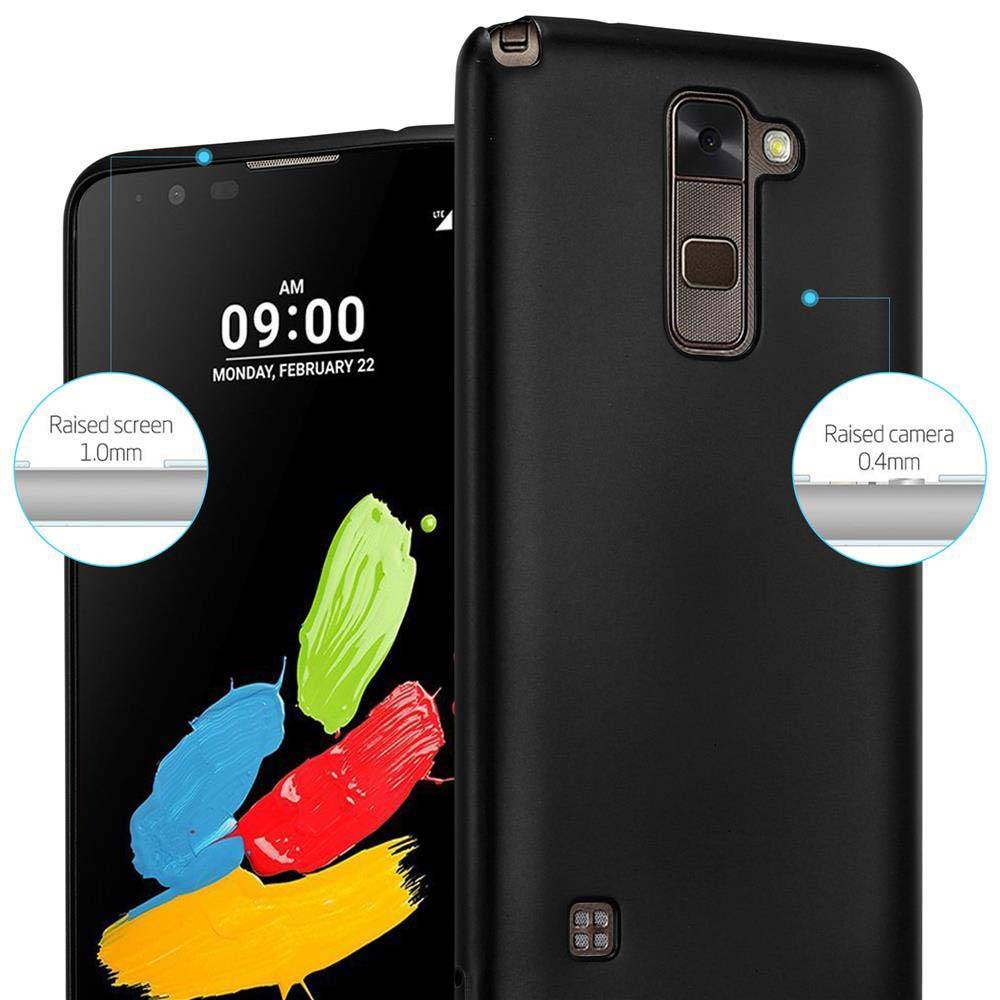 Cadorabo Schutzhülle für LG STYLUS 2 Hülle in Schwarz Handyhülle TPU Silikon Etui Cover Case