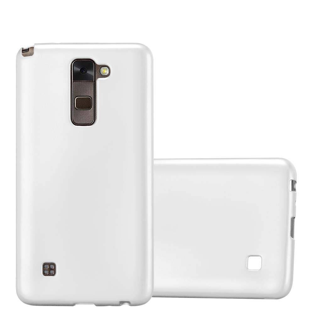 Cadorabo Schutzhülle für LG STYLUS 2 Hülle in Silber Handyhülle TPU Silikon Etui Cover Case