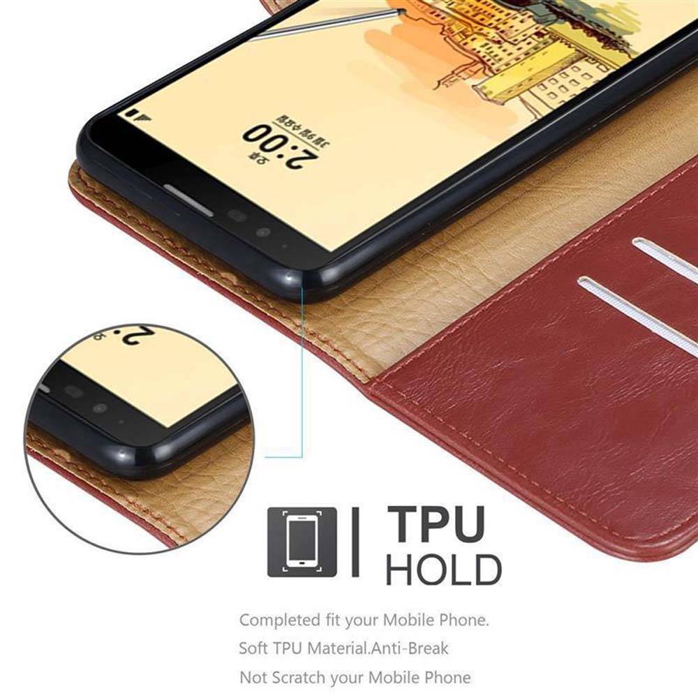 Cadorabo Hülle für LG STYLUS 2 Schutzhülle in Rot Handyhülle Book Tasche Case Etui Luxury
