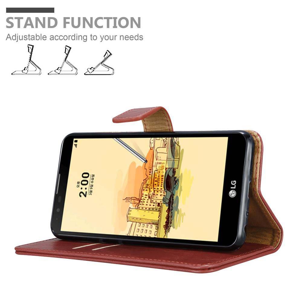 Cadorabo Hülle für LG STYLUS 2 Schutzhülle in Rot Handyhülle Book Tasche Case Etui Luxury