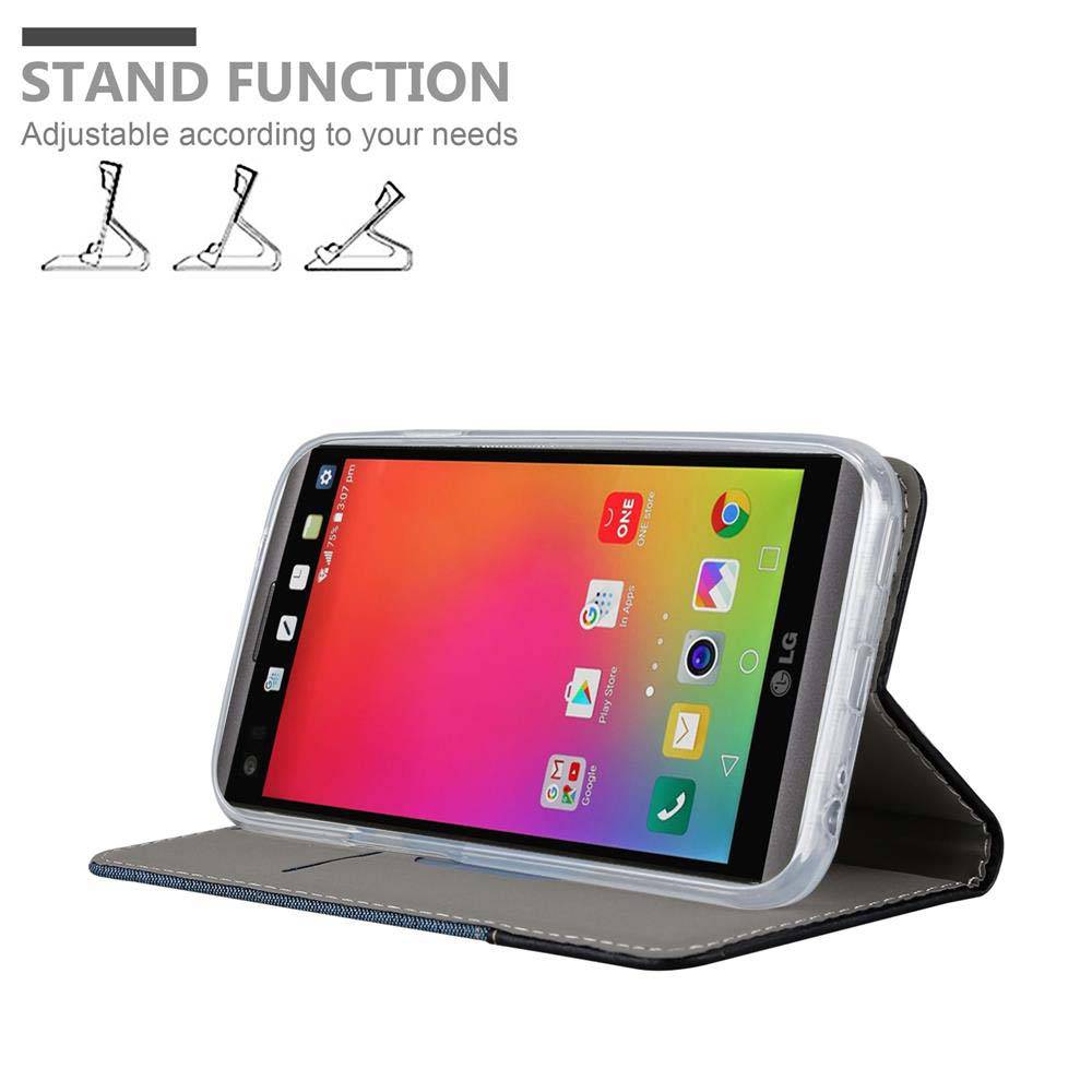 Cadorabo Hülle für LG V20 Schutzhülle in Blau Handy Hülle Etui Book Case Cover