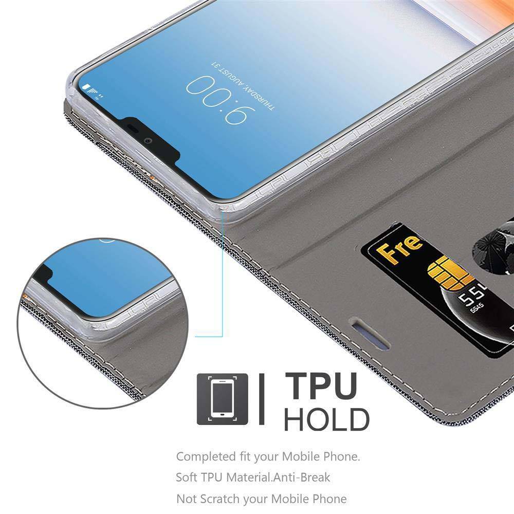 Cadorabo Hülle für LG V20 Schutzhülle in Grau Handy Hülle Etui Book Case Cover