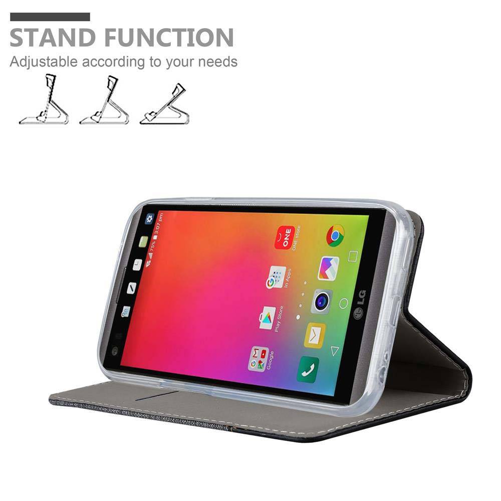 Cadorabo Hülle für LG V20 Schutzhülle in Grau Handy Hülle Etui Book Case Cover