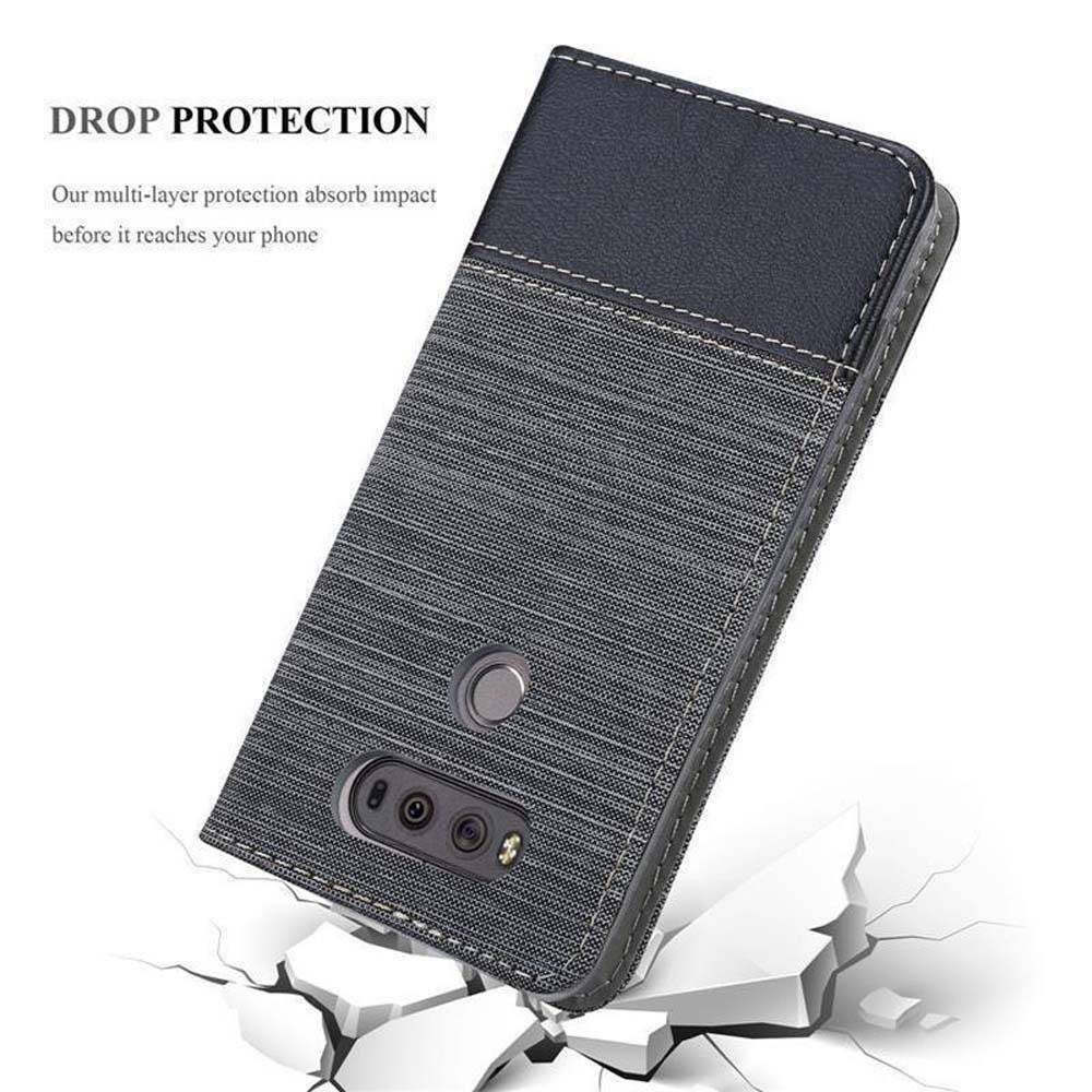 Cadorabo Hülle für LG V20 Schutzhülle in Grau Handy Hülle Etui Book Case Cover