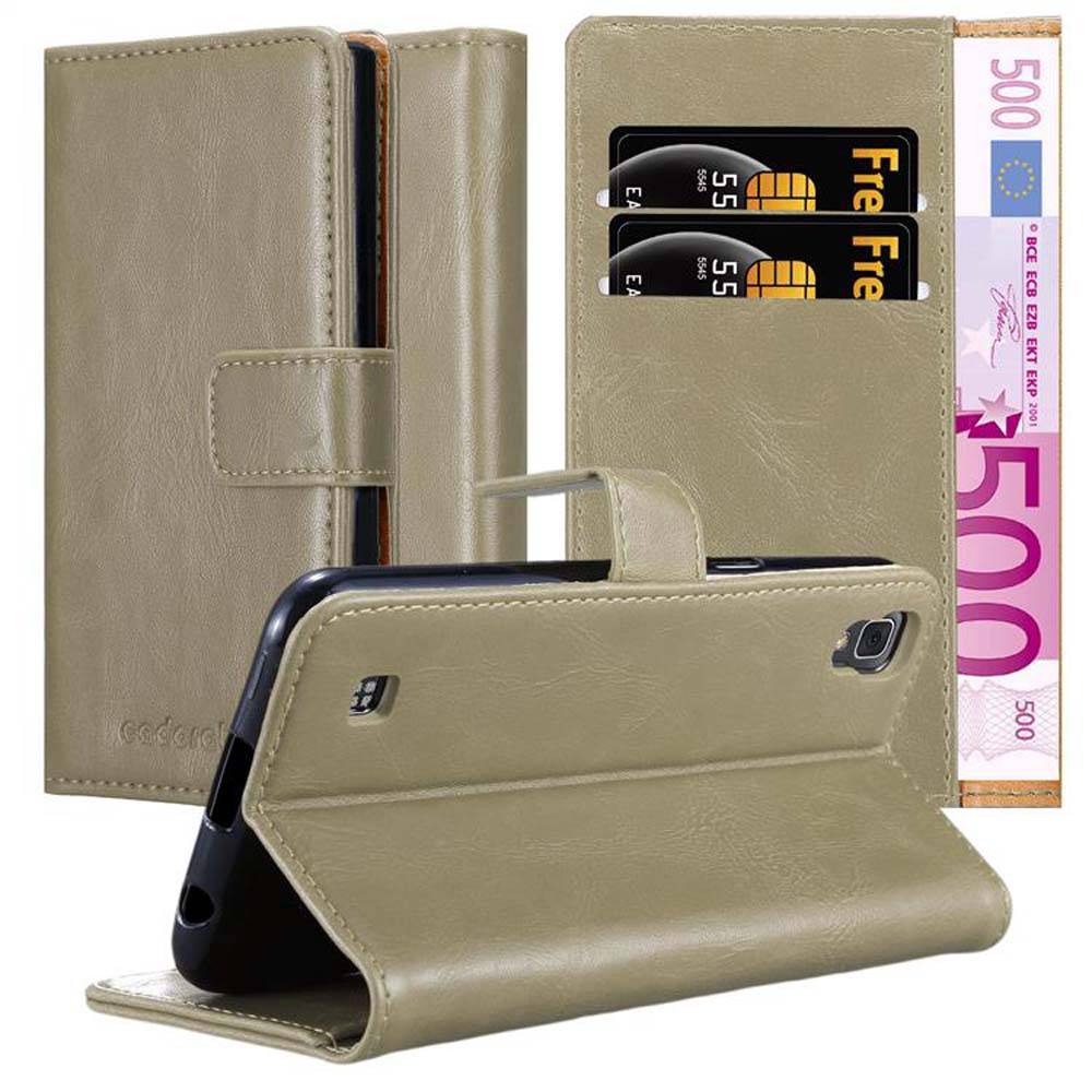Cadorabo Hülle für LG X POWER Schutzhülle in Braun Handyhülle Book Tasche Case Etui Luxury